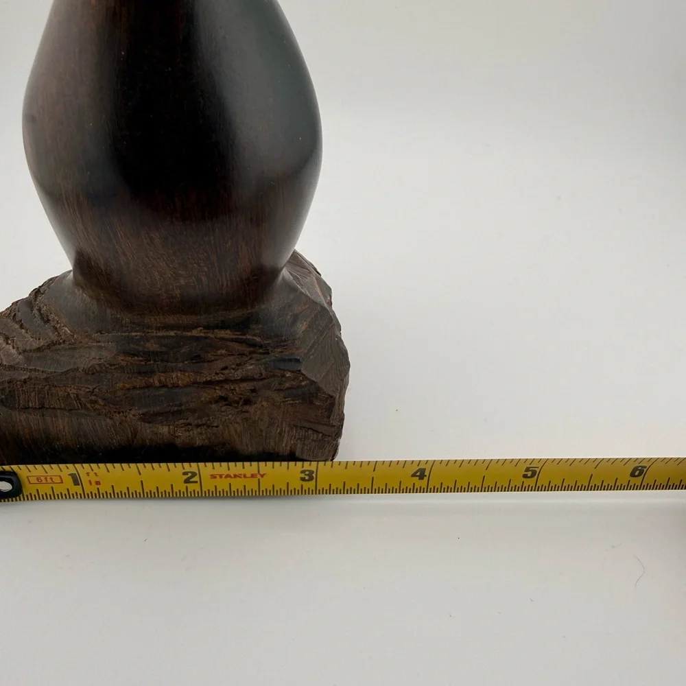 Vintage Hand Carved Wood Quail Bird Figurine Sculpture Rustic Decor